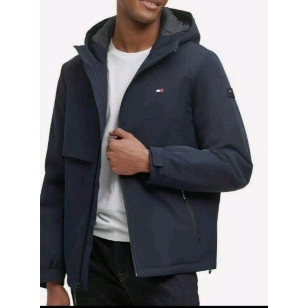 Tommy Hilfiger Men's Performance Hooded Jacket Nwt XL, Navy